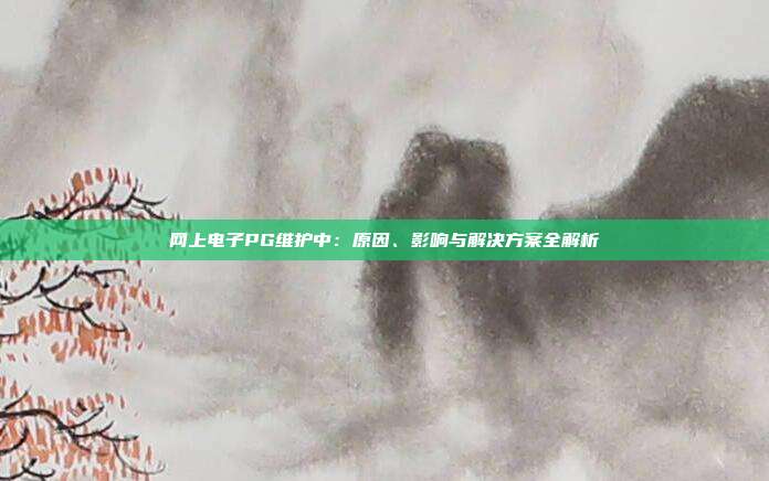 网上电子PG维护中:原因、影响与解决方案全解析