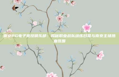 南京PG电子竞技俱乐部:揭秘职业战队训练日常与南京主场热血氛围