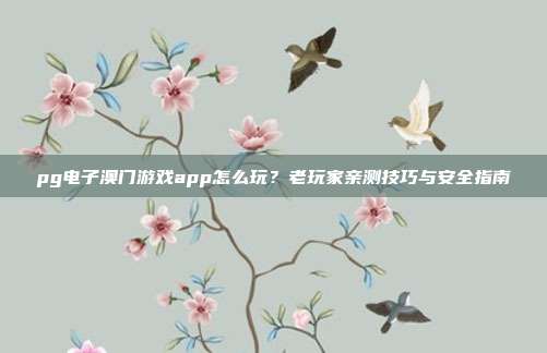 pg电子澳门游戏app怎么玩?老玩家亲测技巧与安全指南
