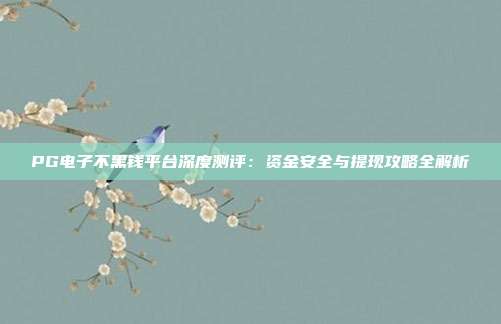 PG电子不黑钱平台深度测评:资金安全与提现攻略全解析