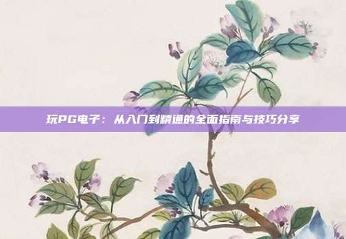 玩PG电子:从入门到精通的全面指南与技巧分享