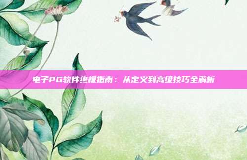 电子PG软件终极指南:从定义到高级技巧全解析